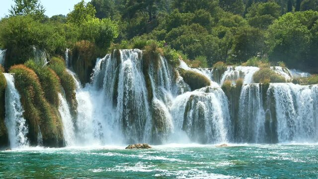 The famous waterfalls of Krka in the Croatian National Park