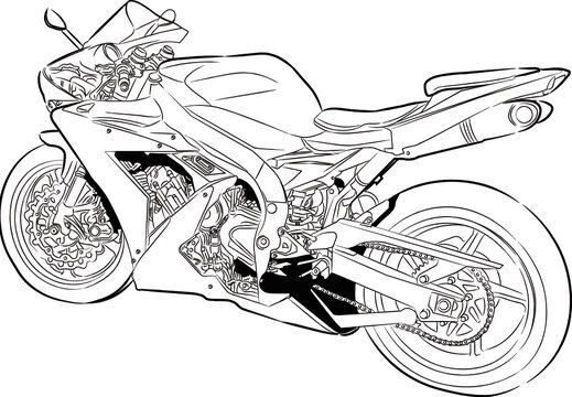 motorcycle outline
