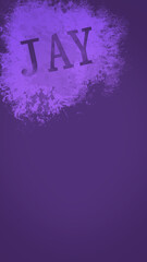 Purple Phone Wallpaper with Name Jay in Stencil Art