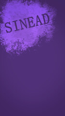 Purple Phone Wallpaper with Name Sinead in Stencil Art