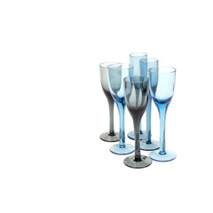 Small modern wine glasses isolated on white background