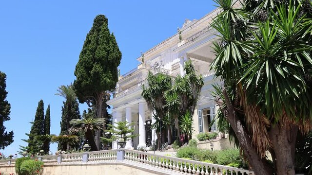 Achilleion palace built in Gastouri on the Island of Corfu for the Empress Elisabeth of Austria, also known as Sisi, Greece,