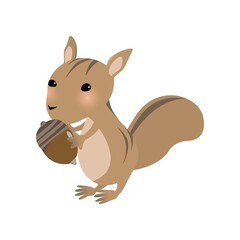 どんぐりを持ったシマリス