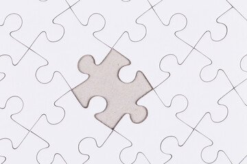 Fototapeta premium white jigsaw puzzle