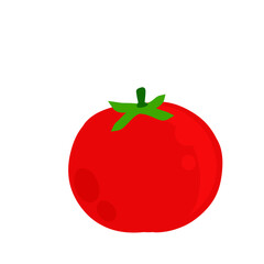 Tomato. Red vegetable. Harvest and vegetarian food. Flat cartoon illustration isolated on white