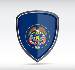 Shield icon with Utah State Flag