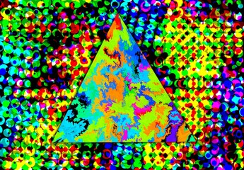 bright multicolored triangle