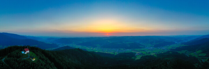 sunrise in the mountains