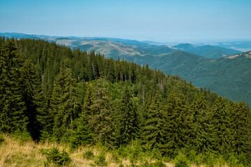 view from Cindrel mountains, Romania