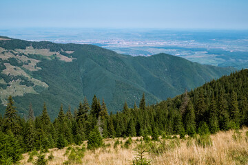 view from Cindrel mountains, Romania