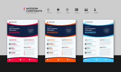 Corporate business digital marketing agency flyer design and brochure cover template