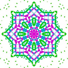 Pattern design made with the help of graphics.