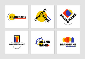 Bold Geometric Logos Set