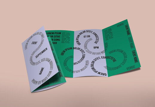 Curved Type Brochure Layout