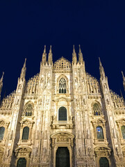Fototapeta premium Italy, Milano in October: beautiful old Cafedral in the city center