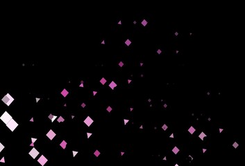 Dark pink vector pattern in polygonal style with circles.