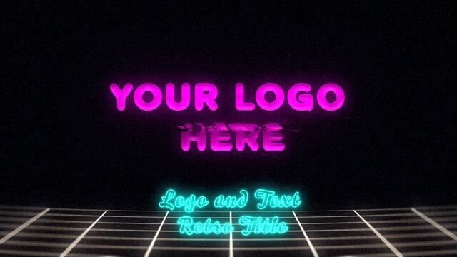 VHS 80S Logo and Text Retro Full Frame Title