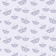  Vector butterflies pattern. Abstract seamless background.
