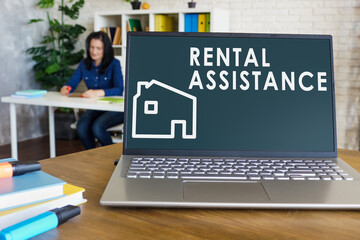Rental assistance program info on the screen.