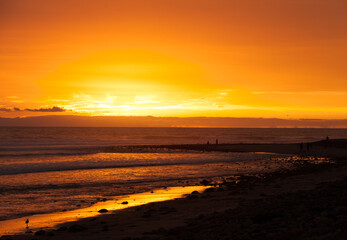 Spectacular California Coast Sunsets along the Beach and Harbors