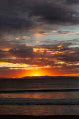 Fototapeta premium Spectacular California Coast Sunsets along the Beach and Harbors
