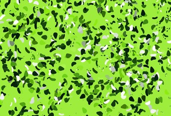Obraz premium Light green vector template with memphis shapes.