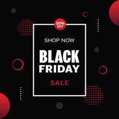 Fototapeta premium Black Friday geometric background, banner. Vector illustration.