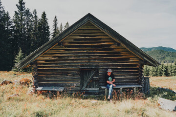 Summer barn at Knaiseter in Hurdal, Akershus, Norway.