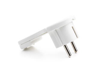 White electric plug