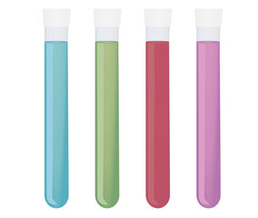 Isolated test tubes. vector illustration