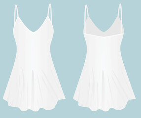 White dress. vector illustration