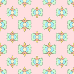 fabric repeat pattern, seamless vector repeat patterns, hand-drawn repeat patterns for textile, gift wrapper, background, etc. pattern swatch added to the swatch panel.