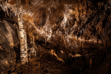 Interior of Mendukilo cave in Navarra