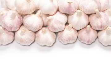 Garlic isolated on a white background.