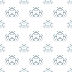 fabric pattern, simple hand-drawn outline repeat pattern, repeat pattern for textile, clothes, gift wrapper, invitation card, postcard etc, pattern swatches added to the swatch panel.