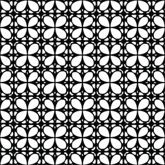  floral seamless pattern background.Geometric ornament for wallpapers and backgrounds. Black and white pattern.