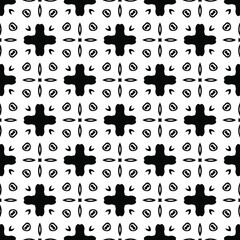 floral seamless pattern background.Geometric ornament for wallpapers and backgrounds. Black and white pattern.