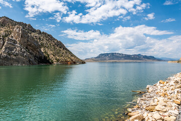 Clear water at the Buffalo Bill Reservoir.