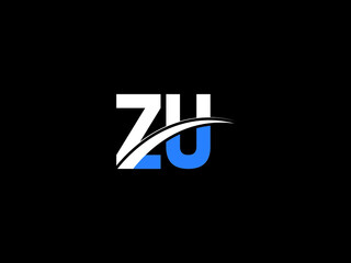 Letter ZU Logo Icon, colorful zu logo image vector for business