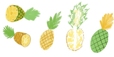 Pineapple is full of sweet and sour taste, soft and smooth, conveyed through artistic emotions. Set one
