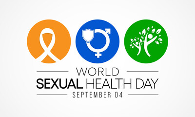 World Sexual health day is observed every year on September 4,  it is important for our overall health and wellbeing. It includes the right to healthy relationships, Vector illustration.
