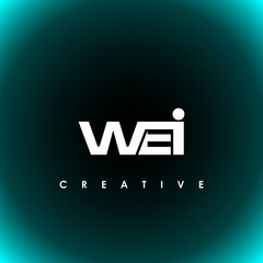 WEI Letter Initial Logo Design Template Vector Illustration