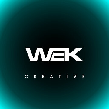 WEK Letter Initial Logo Design Template Vector Illustration