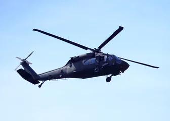Poster Blackhawk helicopter flying over Arlington, Virginia. © Scott