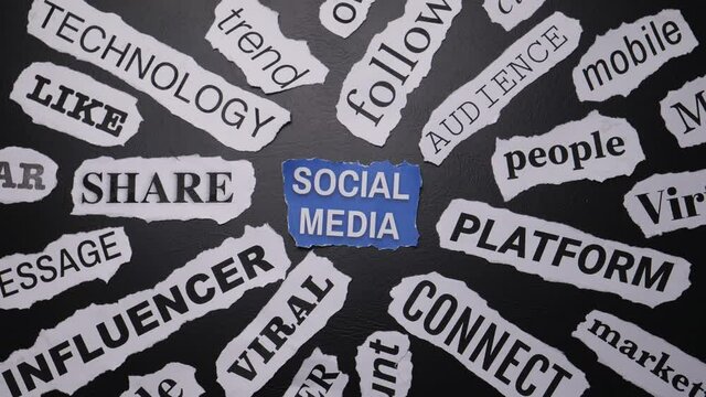 SOCIAL MEDIA Word Cloud Animation Loop