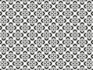 Modern floral pattern in black shades on white background