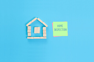 Handwritten words Home inspection