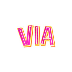 Via. Vector Illustration. Design For Blog Post Social Media