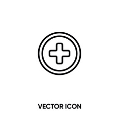Fototapeta premium Medical cross vector icon. Modern, simple flat vector illustration for website or mobile app.Hospital symbol, logo illustration. Pixel perfect vector graphics 