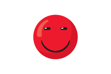 Japan Flag Made with Asian Style Optimistic and Positine Happy Smiling Face Having Wide Smile Comic Concept - Red Elements on White Background - Vector Mixed Graphic Design